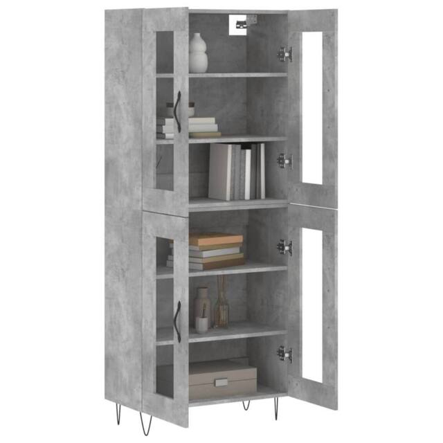 Berkfield Home Highboard Concrete Grey 69.5x34x180 cm Engineered Wood - image 1