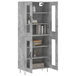 Berkfield Home Highboard Concrete Grey 69.5x34x180 cm Engineered Wood