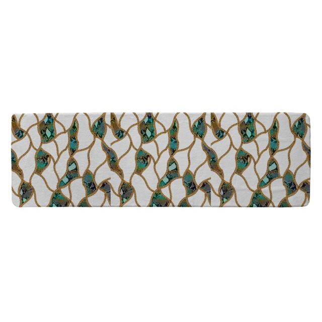 Benjamin Tate Design Chains & Snake Skin Runner Rug in Natural - Size: 67 cm x 230 cm - image 1