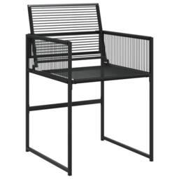 Berkfield Home 13 Piece Garden Dining Set Black Poly Rattan - thumbnail 4