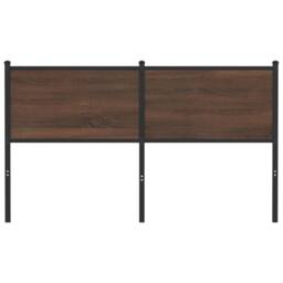 Berkfield Home Headboard Brown Oak 140 cm Engineered Wood & Steel - thumbnail 3