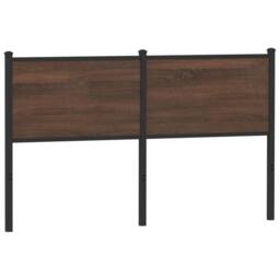 Berkfield Home Headboard Brown Oak 140 cm Engineered Wood & Steel - thumbnail 5