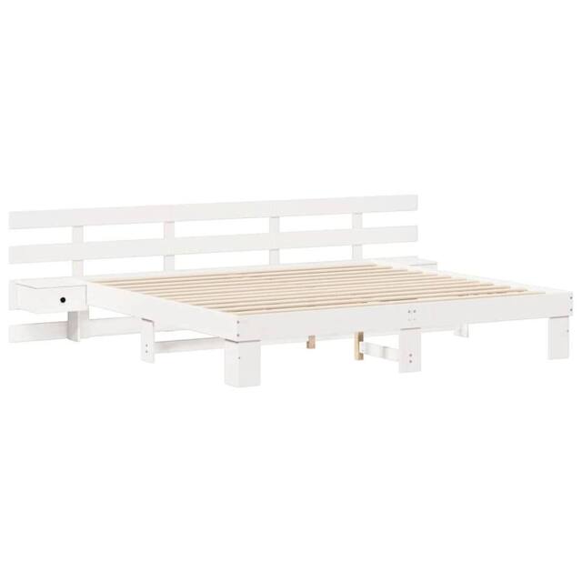Berkfield Home with Drawer White 180 x 200 cm Wood - image 1