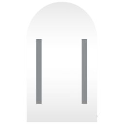 Berkfield Home Bathroom Mirror Cabinet with LED Light Arched Black 42x13x70 cm - Size: 42 x 13 x 70 cm - thumbnail 6