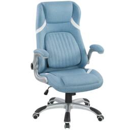 STILVORA Office Chair with Adjustable Height & Flip-Up Armrests in Blue - thumbnail 5