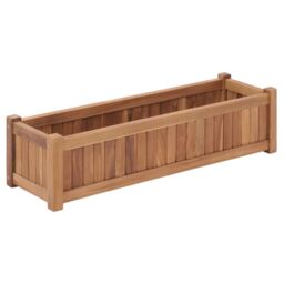 Berkfield Home Raised Bed 100x30x25 cm Solid Teak Wood in Brown - Size: 100 x 30 x 25 cm - thumbnail 1