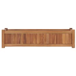 Berkfield Home Raised Bed 100x30x25 cm Solid Teak Wood in Brown - Size: 100 x 30 x 25 cm - thumbnail 3