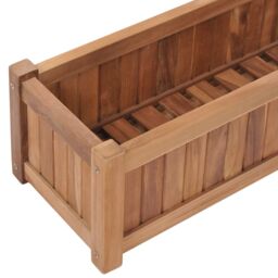 Berkfield Home Raised Bed 100x30x25 cm Solid Teak Wood in Brown - Size: 100 x 30 x 25 cm - thumbnail 5