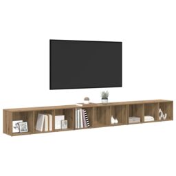Berkfield Home TV Cabinet 3 pcs Artisan oak 37 x 35 x 107.5 cm Engineered wood in Brown - thumbnail 3