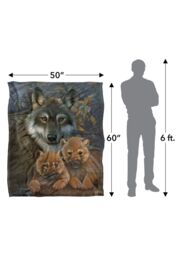 JQ Licensing Jg-Jp Wolf & Pups Silky Touch Super Soft Throw Blanket 152 X 127 cm in White - thumbnail 5