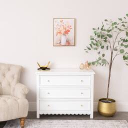 Melody Maison Large Orange Floral Autumn Framed Wall Print - 50cm X 40cm in Gold - Size: 50 cm X 40 cm - thumbnail 6