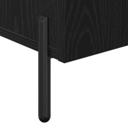 Berkfield Home Black Oak Sideboard 90x34x80 cm Made of Engineered Wood - Size: 90 x 34 x 80 cm - thumbnail 9