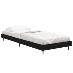 Berkfield Home Bed Frame Black 75x190 cm Small Single Engineered Wood - thumbnail 3