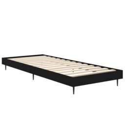 Berkfield Home Bed Frame Black 75x190 cm Small Single Engineered Wood - thumbnail 5