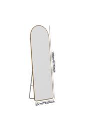 Garden Sanctuary Modern Arched Metal Floor Mirror in Gold - thumbnail 7