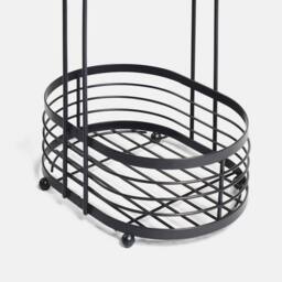 OHS 3 Tier Shower Caddy Rust Resistant Metal Bathroom Organiser in Black - thumbnail 6