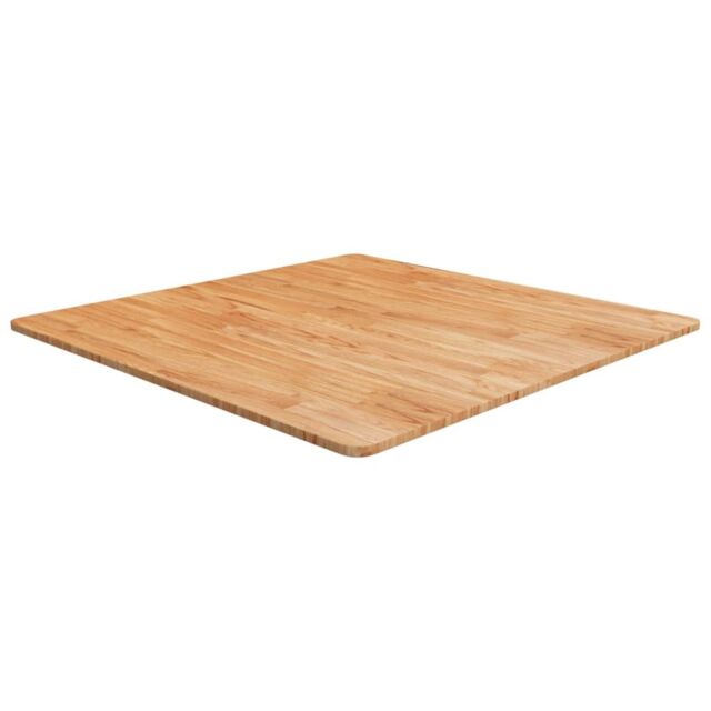 Berkfield Home Square Table Top Light Brown 90x90x1.5cm Treated Solid Wood Oak - Size: 90x90x1.5 cm - image 1