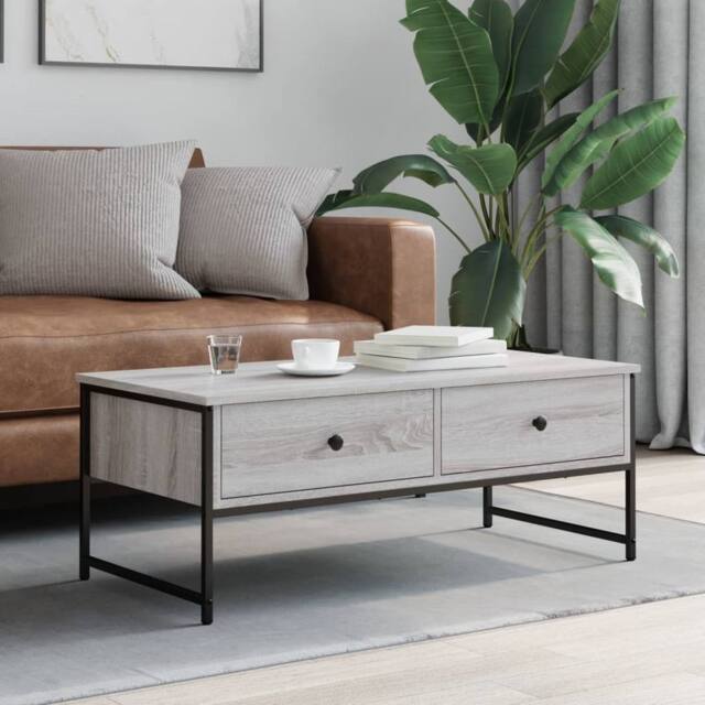 Berkfield Home Decorative Coffee Table Grey Sonoma 101x49x39.5 cm Engineered Wood - image 1
