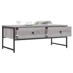 Berkfield Home Decorative Coffee Table Grey Sonoma 101x49x39.5 cm Engineered Wood - thumbnail 4
