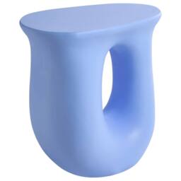 Wyld and Coco Sculptural Accent Side Table Blue 42 x 28 cm - thumbnail 2