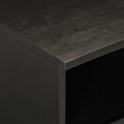 Berkfield Home TV Cabinet Black 70x33x46 cm Solid Wood Mango - Size: 70 x 33 x 46 cm - thumbnail 6