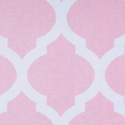 Wyld and Coco Pink Round Storage Footstool Chevron Cotton Upholstery - thumbnail 6
