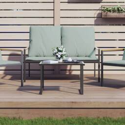 Berkfield Home Garden Table Anthracite 55x40x37 cm Steel in Black - Size: 55 x 40 x 37 cm - thumbnail 2