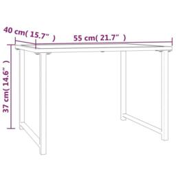 Berkfield Home Garden Table Anthracite 55x40x37 cm Steel in Black - Size: 55 x 40 x 37 cm - thumbnail 6