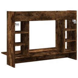 Berkfield Home Wall-Mounted Desk Smoked Oak 105x48x75 cm Engineered Wood in Brown - Size: 105 x 48 x 75 cm - thumbnail 6