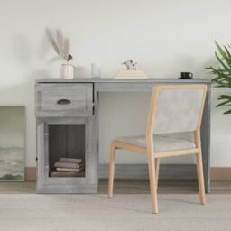 Berkfield Home Desk with Drawer Grey Sonoma 115x50x75 cm Engineered Wood - Size: 115 x 50 x 75 cm - thumbnail 3