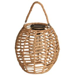mysmartbuy Solar Powered Tortoli Natural Rope Lantern - Weatherproof Freestanding or Hanging Outdoor Garden LED Lamp Light - H25.5 x 25cm - thumbnail 5