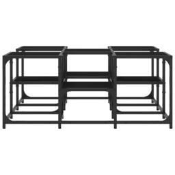Berkfield Home Decorative Coffee Table Black 91x91x40 cm Engineered Wood - Size: 91 x 91 x 40 cm - thumbnail 5