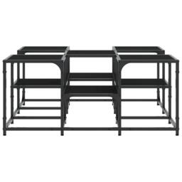 Berkfield Home Decorative Coffee Table Black 91x91x40 cm Engineered Wood - Size: 91 x 91 x 40 cm - thumbnail 6