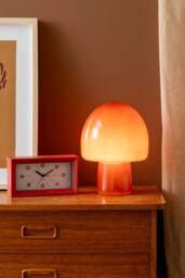 PRESENT TIME Karlsson Alarm Clock Lujo Rectangle - Red Ochre - thumbnail 3