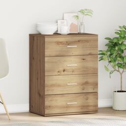 Berkfield Home Sideboard with Drawer with Storage Artisan oak Engineered wood in Brown - thumbnail 4
