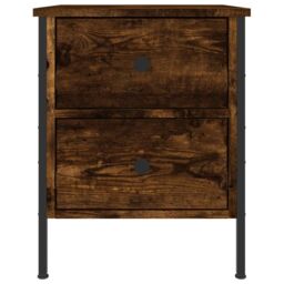 Berkfield Home Bedside Cabinet Smoked Oak 40x42x50 cm Engineered Wood in Brown - Size: 40 x 42 x 50 cm - thumbnail 5