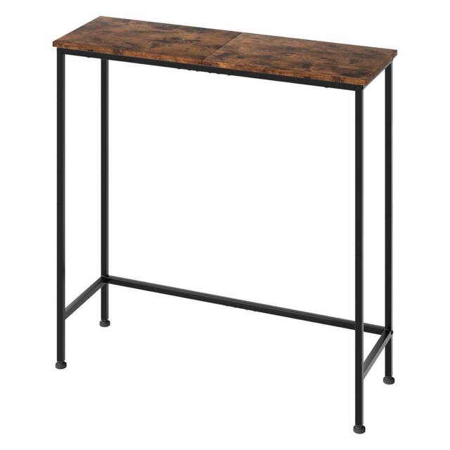Levede Narrow Console Table Slim Entryway Hallway Display Shelf Industrial in Brown - image 1