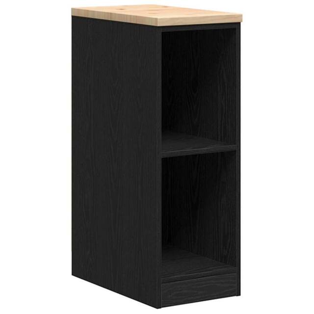 Berkfield Home Garage Storage Cabinet Black 30x51x85 cm Solid Wood Pine - Size: 30 x 51 x 85 cm - image 1
