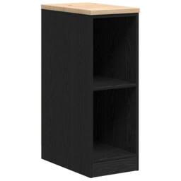 Berkfield Home Garage Storage Cabinet Black 30x51x85 cm Solid Wood Pine - Size: 30 x 51 x 85 cm - thumbnail 1