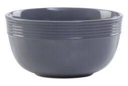 Orsina 16 Piece Dark Blue Stoneware Dinner Set With Horizontal Grooves, Dinnerware With Dinner Plates, Bowls, & Mugs in Grey - thumbnail 3