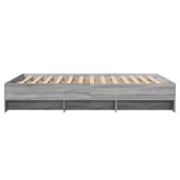Berkfield Home Bed Frame without Mattress Grey Sonoma 120x190 cm Small Double Engineered Wood - thumbnail 6