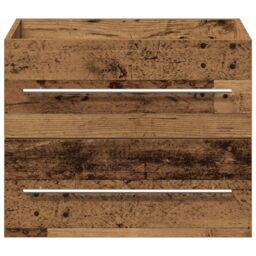 Berkfield Home Bathroom Sink Cabinet with Built-in Basin Old Wood Engineered Wood in Brown - thumbnail 7
