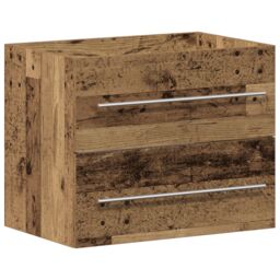 Berkfield Home Bathroom Sink Cabinet with Built-in Basin Old Wood Engineered Wood in Brown - thumbnail 5