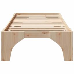 Berkfield Home Floor Bed Frame with Storage Brown 80 x 200 cm Solid pine wood in Natural - thumbnail 5
