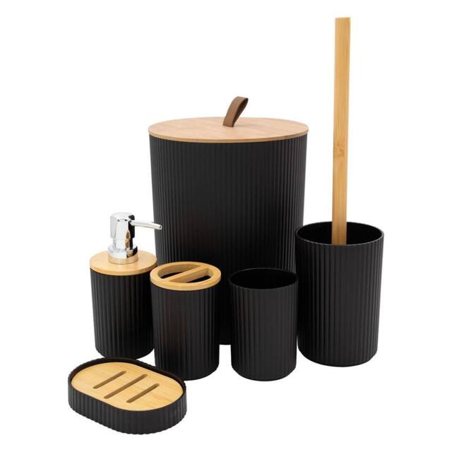 Nordara Modern Bathroom Essentials Set black - image 1