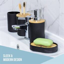 Nordara Modern Bathroom Essentials Set black - thumbnail 3