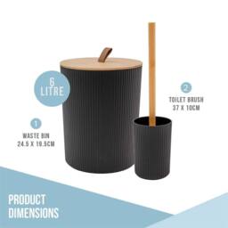 Nordara Modern Bathroom Essentials Set black - thumbnail 5