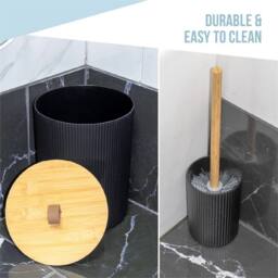 Nordara Modern Bathroom Essentials Set black - thumbnail 4