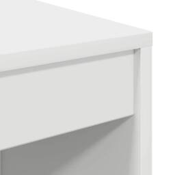 Berkfield Home White Writing Desk White Engineered Wood Medium Minimalistic - thumbnail 8