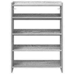 Berkfield Home Shoe Rack Grey Sonoma 60x25x81 cm Engineered Wood - Size: 60 x 25 x 81 cm - thumbnail 4
